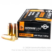 1000 Rounds of 115gr JHP 9mm Ammo by Prvi Partizan