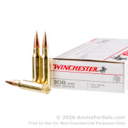 20 Rounds of 147gr FMJ .308 Win Ammo by Winchester