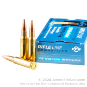 20 Rounds of 165gr PSP .308 Win Ammo by Prvi Partizan