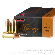 50 Rounds of 147gr FMJ 9mm Ammo by PMC
