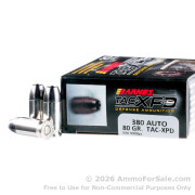 20 Rounds of 80gr TAC-XP HP .380 ACP Ammo by Barnes