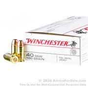 500 Rounds of 180gr FMJ .40 S&W Ammo by Winchester USA