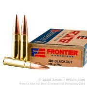 200 Rounds of 208gr FMJ .300 AAC Blackout Ammo by Hornady