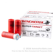 250 Rounds of 1 1/8 ounce #9 shot 12ga Ammo by Winchester