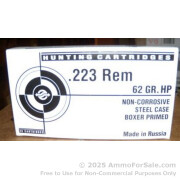 20 Rounds of 62gr HP .223 Ammo by Tula White Box