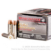20 Rounds of 130gr JHP .38 Spl +P Ammo by Winchester Defender
