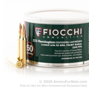 50 Rounds of 55gr FMJBT .223 Ammo by Fiocchi Canned Heat