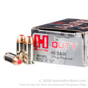 20 Rounds of 175gr JHP .40 S&W Ammo by Hornady
