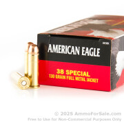 50 Rounds of 130gr FMJ .38 Spl Ammo by Federal American Eagle