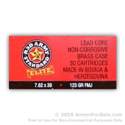 30 Rounds of 123gr FMJ 7.62x39mm Ammo by Red Army Standard