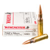 Close up of the 149gr on the 500 Rounds of 149gr FMJ M80 7.62x51 Ammo by Winchester