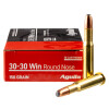 Close up of the 150gr on the 20 Rounds of 150gr SP 30-30 Win Ammo by Aguila