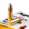 View of Aguila .22 LR ammo rounds