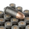Close up of the 115gr on the 150 Rounds of 115gr FMJ 9mm Ammo by Winchester