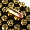 Close up of the 115gr on the 100 Rounds of 115gr FMJ 9mm Ammo by Blazer Brass