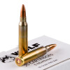 Close up of the 55gr on the 1000 Rounds of 55gr FMJ 5.56x45 Ammo by Wolf