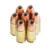 View of Winchester 9mm ammo rounds