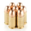 Close up of the 95gr on the 50 Rounds of 95gr FMJ .380 ACP Ammo by Ultramax