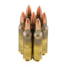 View of Winchester 5.56x45 ammo rounds