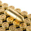 Close up of the 124gr on the 500 Rounds of 124gr FMJ 9mm Ammo by Turan