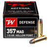 Image of 500 Rounds of 110gr JHP .357 Mag Ammo by Winchester