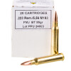 View of Prvi Partizan 5.56x45 ammo rounds