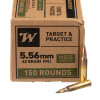 Close up of the 62gr on the 600 Rounds of 62gr FMJ M855 5.56x45 Ammo by Winchester