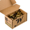 Close up of the 62gr on the 600 Rounds of 62gr FMJ M855 5.56x45 Ammo by Winchester