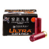 Close up of the 1 1/8 ounce on the 250 Rounds of 1 1/8 ounce #8 shot 12ga Ammo by Federal Ultra Clay & Field