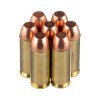 View of Blazer Brass 10mm ammo rounds
