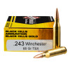 View of Black Hills Ammunition .243 Win ammo rounds