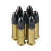 View of Remington .22 LR ammo rounds