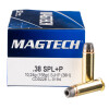 View of Magtech .38 Spl ammo rounds