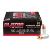 View of Blazer .380 ACP ammo rounds