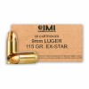 Close up of the 115gr on the 50 Rounds of 115gr JHP 9mm Ammo by Israeli Military Industries