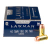 Image of 1000 Rounds of Bulk 180gr TMJ .40 S&W Ammo by Speer Lawman