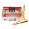 View of Hornady 30-30 Win ammo rounds