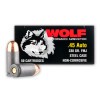 View of Wolf .45 ACP ammo rounds