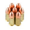 Close up of the 124gr on the 1000 Rounds of 124gr FMJ 9mm Ammo by Remington