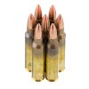 Close up of the 55gr on the 125 Rounds of 55gr FMJ M193 5.56x45 Ammo by Winchester