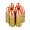 View of Blazer Brass 9mm ammo rounds