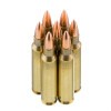 Close up of the 55gr on the 50 Rounds of 55gr FMJBT .223 Ammo by Fiocchi