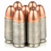 Close up of the 115gr on the 50 Rounds of 115gr FMJ 9mm Ammo by Silver Bear