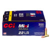 View of CCI .22 LR ammo rounds