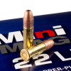 Close up of the 36gr on the 300 Rounds of 36gr CPHP .22 LR Ammo by CCI Mini-Mag