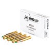 Close up of the 62gr on the 20 Rounds of 62gr FMJ M855 5.56x45 Ammo by Wolf