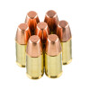View of Winchester 9mm ammo rounds