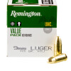 Close up of the 115gr on the 100 Rounds of 115gr MC 9mm Ammo by Remington