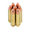 View of Remington .30 Carbine ammo rounds