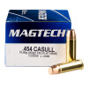 View of Magtech .454 Casull ammo rounds